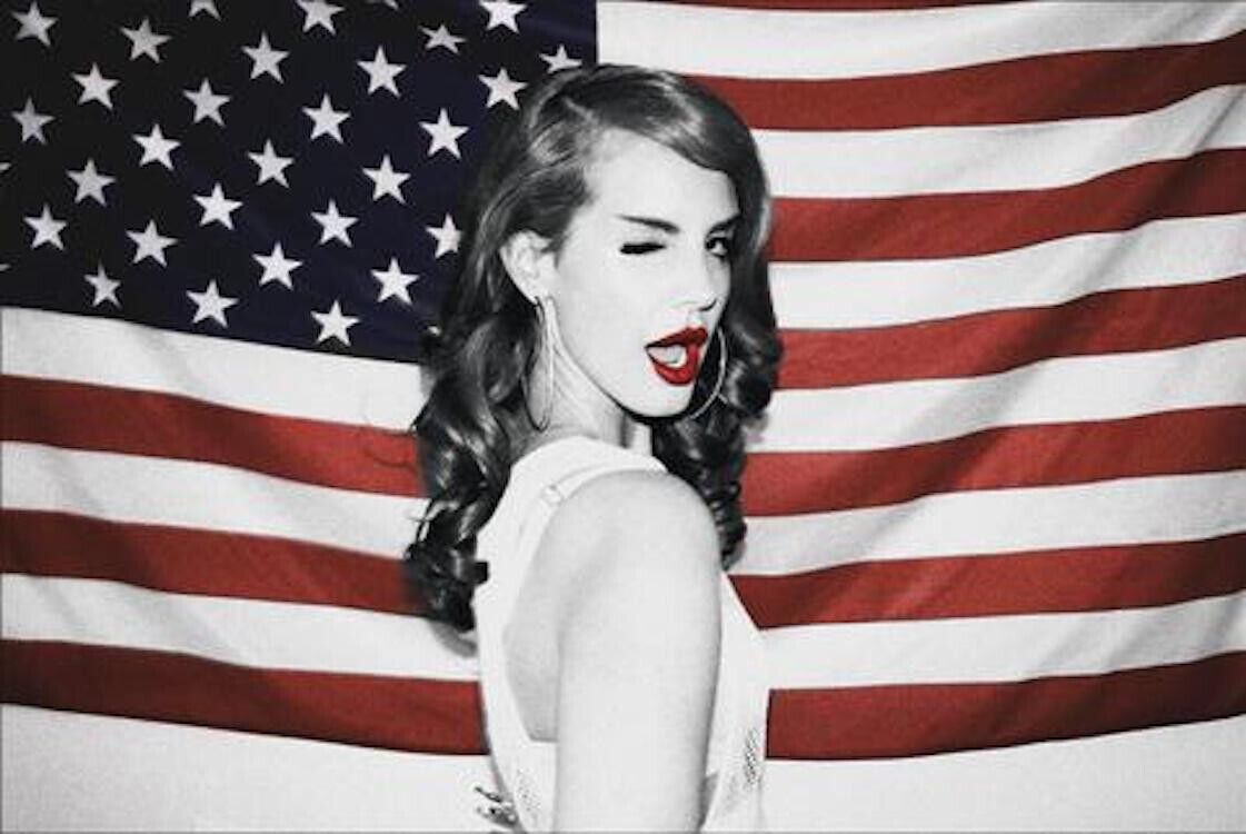 Lana Del Rey American Flag Poster 24" x 36" New! Art:Art Posters Cozy Home Treasures
